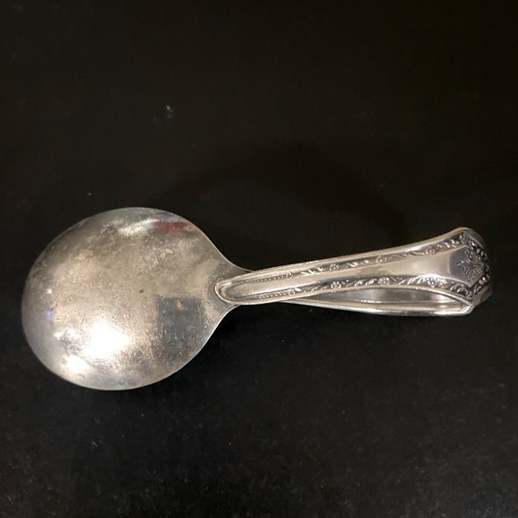 Antique Wm. A. Rogers Silver Plated (READ BELOW) Baby Spoon Curved Handle - Picture 4 of 7